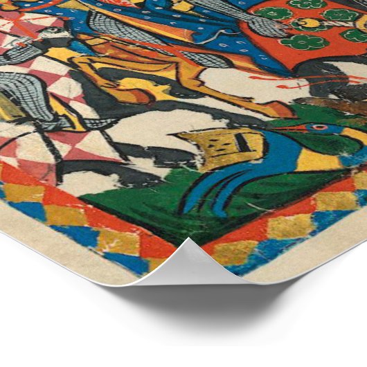 Medieval Tournament, 14e eeuw Poster (Hoek)