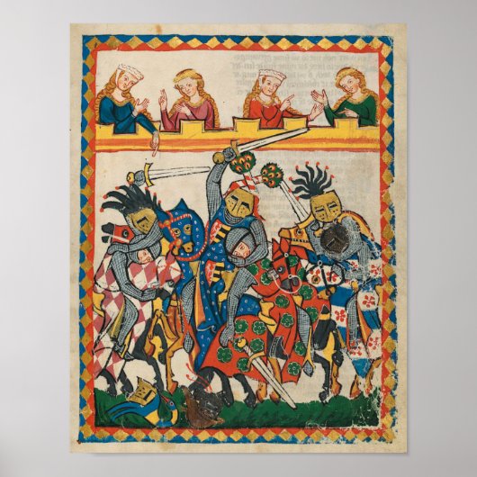 Medieval Tournament, 14e eeuw Poster (Voorkant)