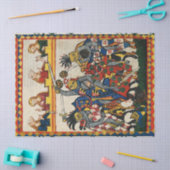 MEDIEVAL TOURNAMENT, BESTRIJDING KNIGHTS, DAMSELS TISSUEPAPIER (Craft)