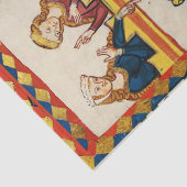 MEDIEVAL TOURNAMENT, BESTRIJDING KNIGHTS, DAMSELS TISSUEPAPIER (Detail)