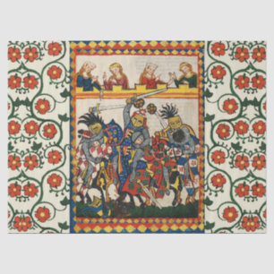 MEDIEVAL TOURNAMENT, BESTRIJDING VAN KNIGHTS, DAMS TISSUEPAPIER
