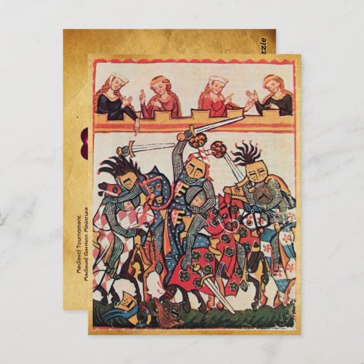 MEDIEVAL TOURNAMENT, BESTRIJDING VAN KNIGHTS EN DA BRIEFKAART (Voorkant / Achterkant)