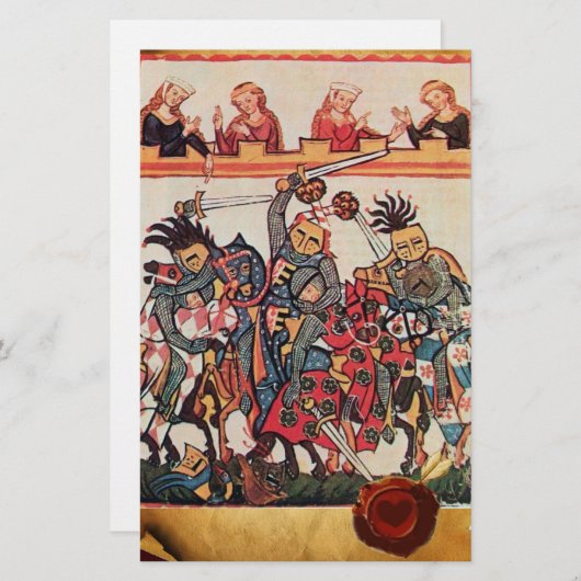 MEDIEVAL TOURNAMENT, BESTRIJDING VAN KNIGHTS EN DA BRIEFPAPIER (Voorkant / Achterkant)