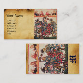 MEDIEVAL TOURNAMENT, FIGHTKNIGHTS Parchment Visitekaartje (Voorkant / Achterkant)