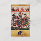 MEDIEVAL TOURNAMENT, FIGHTKNIGHTS Parchment Visitekaartje (Achterkant)