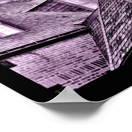 Medieval Tower in Paars Poster (Hoek)