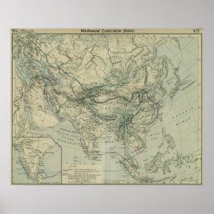 Medieval Trade Routes Poster