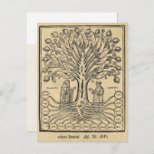 Medieval Tree of Science Briefkaart (Voorkant / Achterkant)