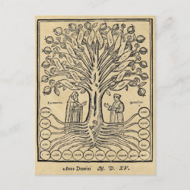 Medieval Tree of Science Briefkaart