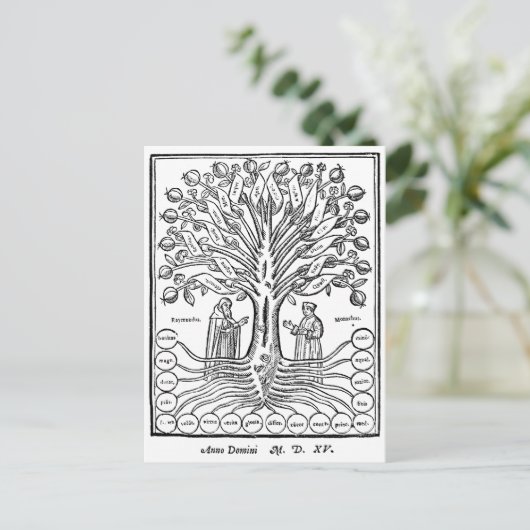 Medieval Tree of Sciences Briefkaart (Staand voorkant)
