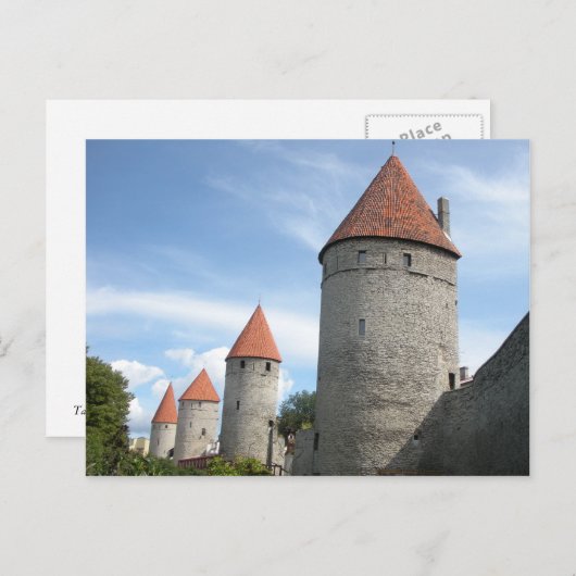 Medieval Turret of Towers in Tallinn, Estland Briefkaart (Voorkant / Achterkant)