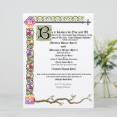 Medieval Uitnodiging tot wandeling (Staand voorkant)