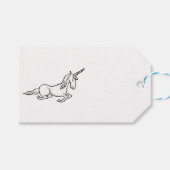Medieval unicorn en mille vlooiencadeau label cadeaulabel (Voorkant (Horizontaal))