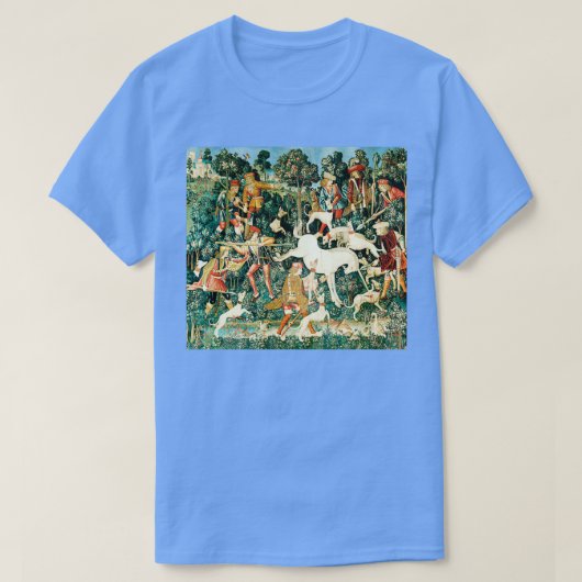 Medieval Unicorn Floral Tapestry 3 T-shirt (Design voorkant)