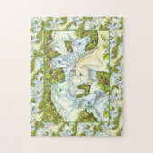 MEDIEVAL UNICORN HERD, HORSES, STALLION Fantasy Legpuzzel (Verticaal)