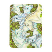 MEDIEVAL UNICORN HERD, HORSES, STALLION Fantasy Magneet (Verticaal)