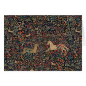 Medieval Unicorn Midnight Floral Garden (Voorkant Horizontaal)