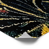 Medieval Unicorn Midnight Floral Garden Hanging Poster (Hoek)