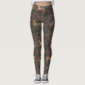 Medieval Unicorn Midnight Floral Garden Leggings (Voorkant)