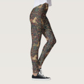 Medieval Unicorn Midnight Floral Garden Leggings (Rechts)