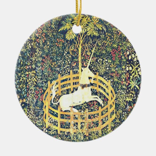 Medieval Unicorn Tapestry - Ornament (Voorkant)