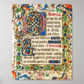 Medieval verlicht manuscript poster (Voorkant)