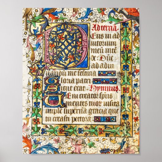 Medieval verlicht manuscript poster (Voorkant)