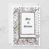 Medieval verlichte weddenschappen kaart (Achterkant)