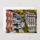 Medieval Village Monschau in Duitsland Briefkaart (Voorkant / Achterkant)