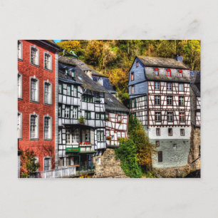 Medieval Village Monschau in Duitsland Briefkaart