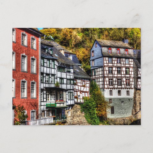Medieval Village Monschau in Duitsland Briefkaart (Voorkant)