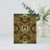 Medieval Vision Golden Peace Symbol Briefkaart (Staand voorkant)
