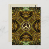 Medieval Vision Golden Peace Symbol Briefkaart (Voorkant / Achterkant)