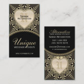 Medieval Visitekaartje voor unieke gouden bruilof (Voorkant / Achterkant)