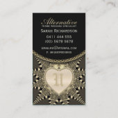 Medieval Visitekaartje voor unieke gouden bruilof (Achterkant)