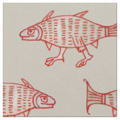 Medieval Walking Fish op het perkament Stof (Close Up)