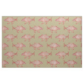 Medieval Walking Fish op Tan Stof (Fat Quarter)