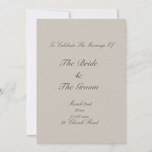 Medieval Wallpaper Wedding Invitations Kaart (Achterkant)