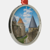 Medieval walls van Carcassonne Metalen Ornament (Rechts)