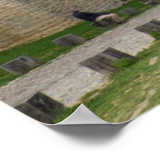 Medieval walls van Carcassonne Poster (Hoek)