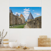 Medieval walls van Carcassonne Poster (Keuken)
