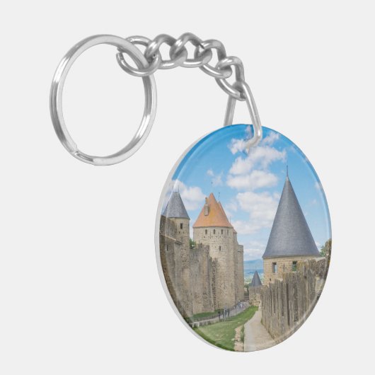 Medieval walls van Carcassonne Sleutelhanger (Voorkant Links)