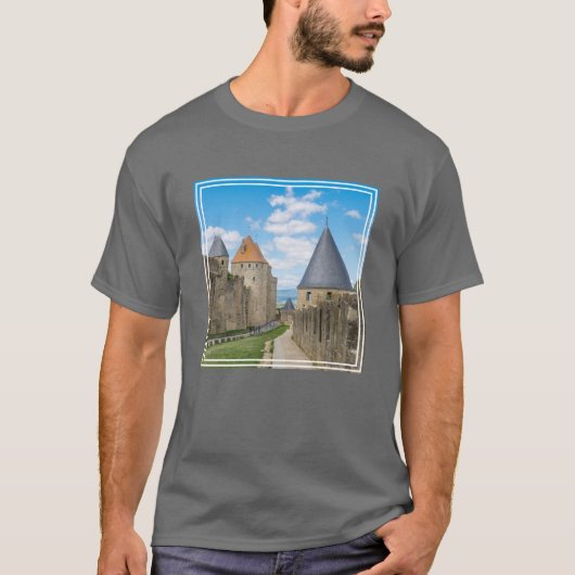Medieval walls van Carcassonne T-shirt (Voorkant)
