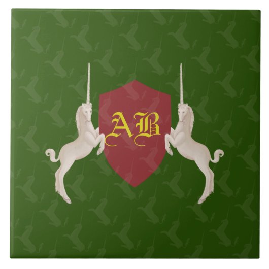 Medieval wapenmonogram tegeltje (Voorkant)