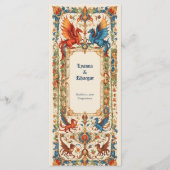 Medieval Wedding, Ancient Manuscript Menu (Voorkant)