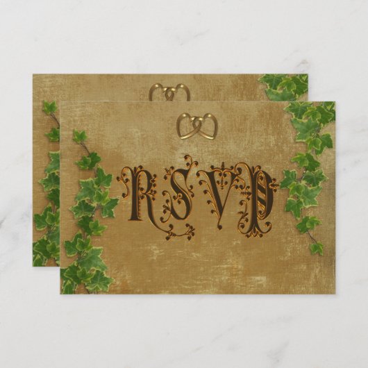 Medieval Wedding Invitation RSVP (Voorkant / Achterkant)