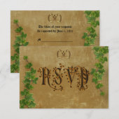 Medieval Wedding Invitation RSVP Kaartje (Voorkant / Achterkant)