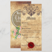 Medieval Wedding Menu Kaart (Voorkant / Achterkant)