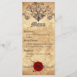 Medieval Wedding Menu Kaart