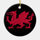 Medieval Welsh Dragon gepersonaliseerd Keramisch Ornament (Voorkant)